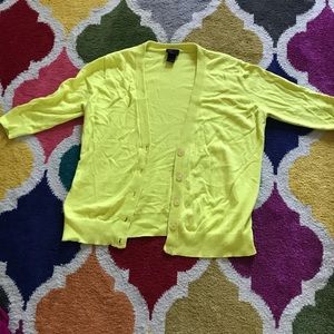 Torrid 1 yellow cardigan sweater significant wear